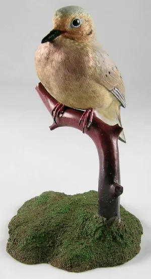 (1/2 Size) Mourning Dove#2 - Hand Carved Wooden Bird