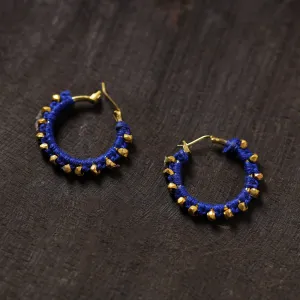 Aahana Handmade Thread & Brass Bead Work Earrings 09