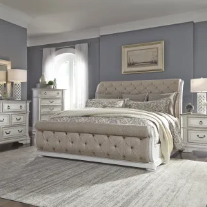 Abbey Park 520-BR-QUSLDMCN Queen Uph Sleigh Bed, Dresser & Mirror, Chest, Night Stand