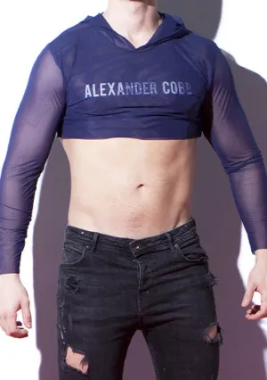 Alexander Cobb Transparent Crop Hoody Navy