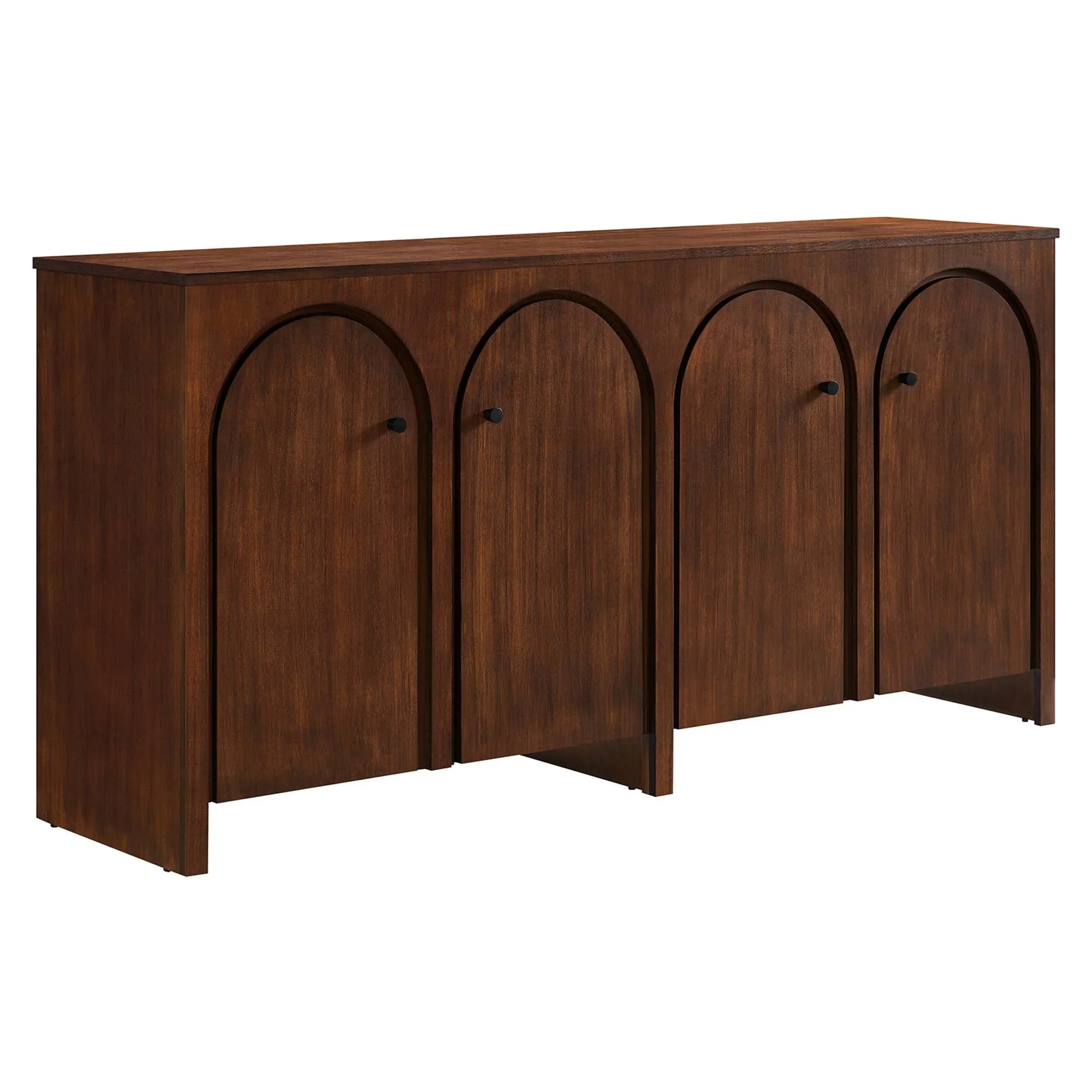 Appia Wood Grain 4-Door Sideboard Storage Cabinet by Modway