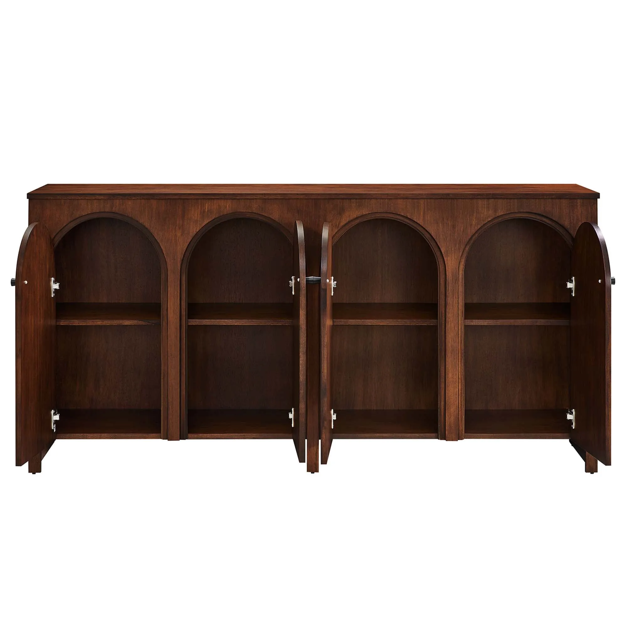 Appia Wood Grain 4-Door Sideboard Storage Cabinet by Modway