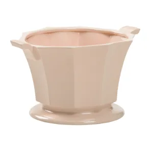 Baron Ceramic Cachepot in Pink Glaze