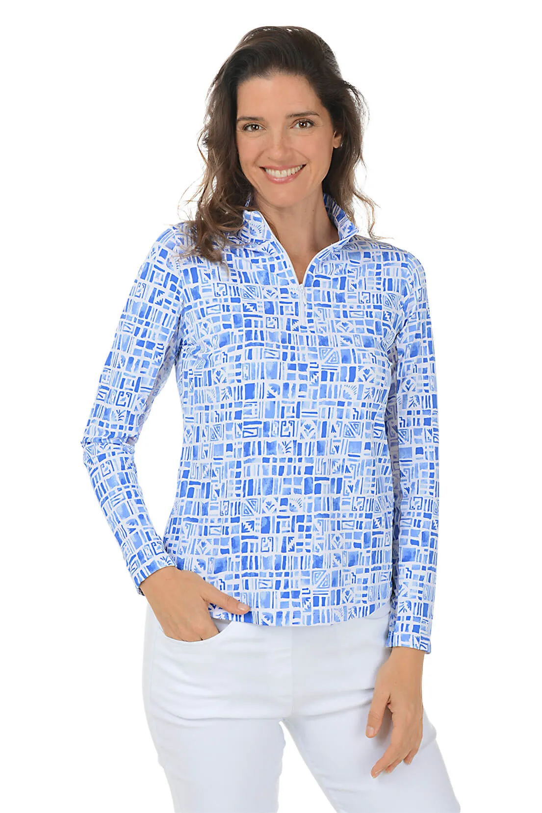 Blue Yara Timeout UPF50  Sun Shirt