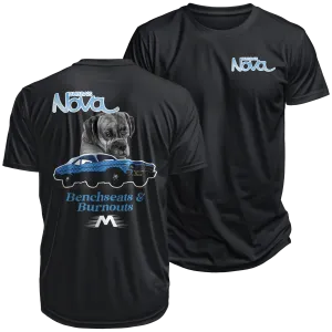 Bubba's Nova Bench Seats & Burnouts Shirt (All Proceeds go to Bubba's Buddies Non Profit)