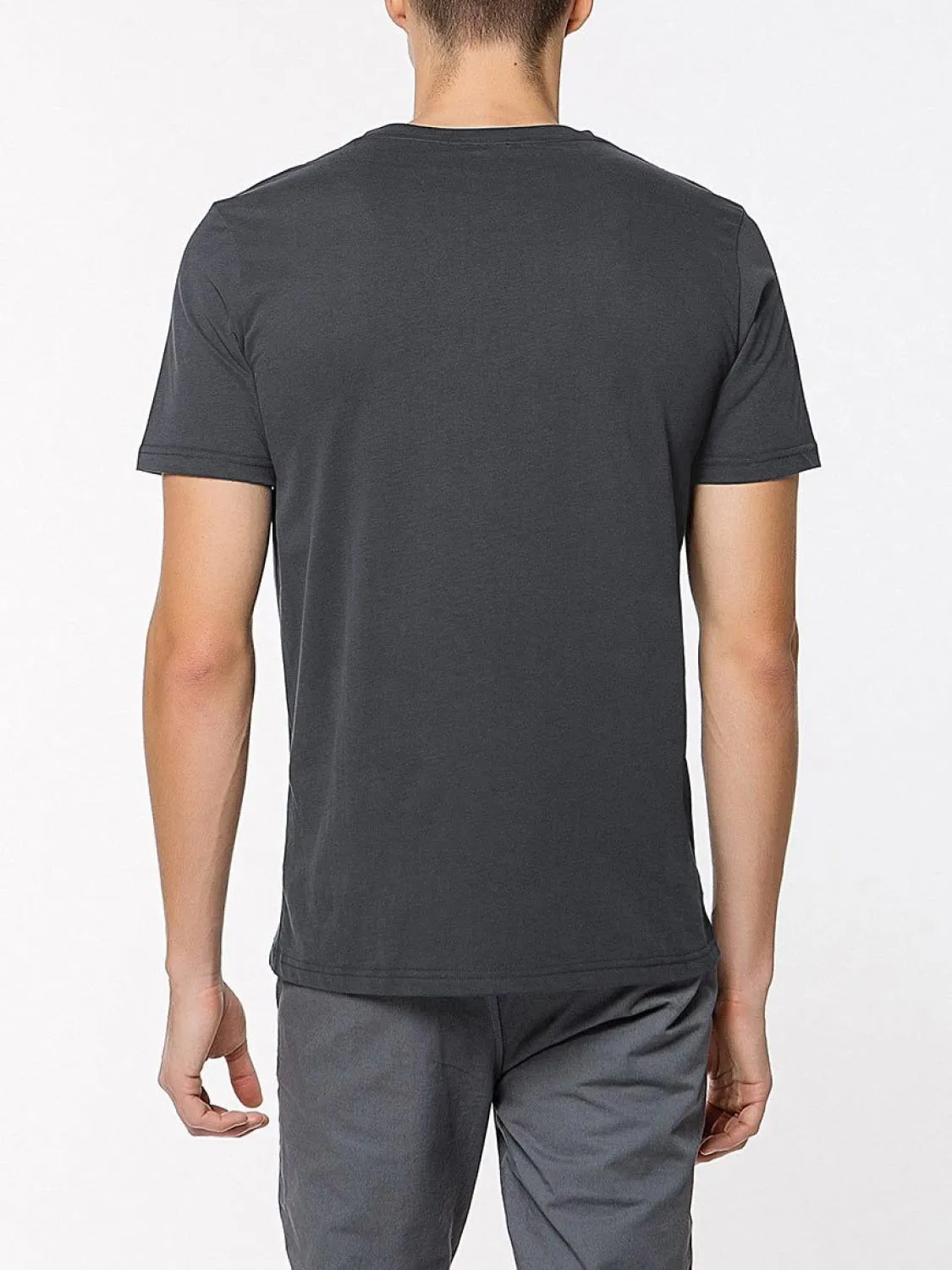 Crew Neck Organic Cotton T-shirt Asphalt