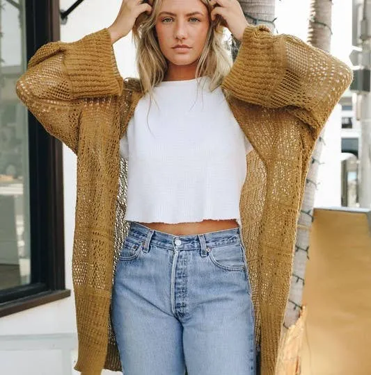 Knit Netted Cardigan