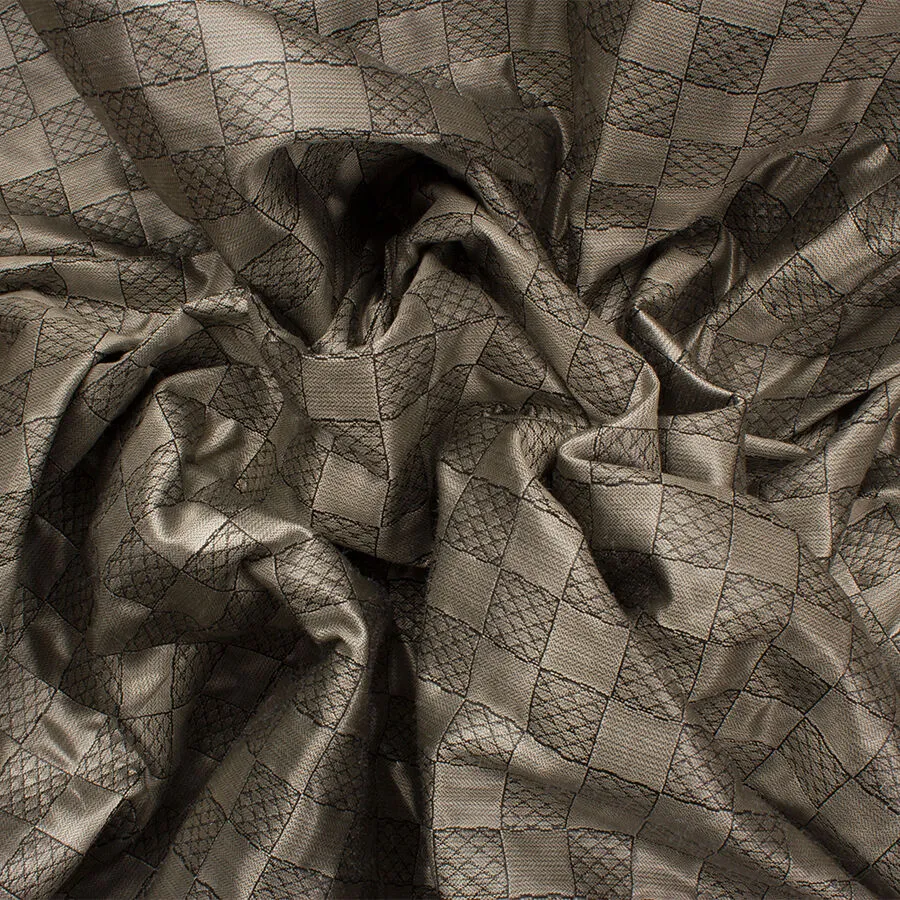 Light Grey Metallic Brocade