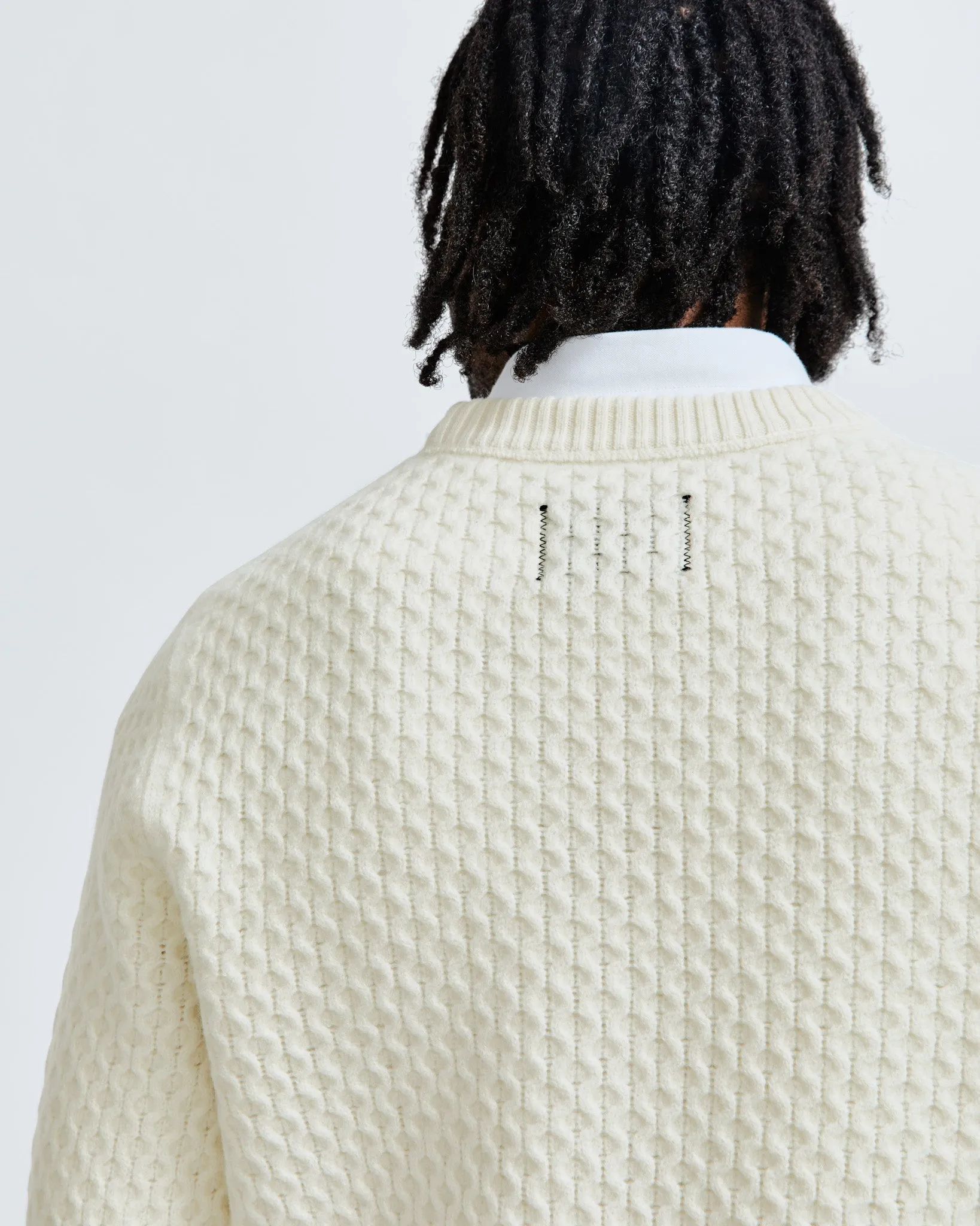 Merino Honeycomb Crewneck