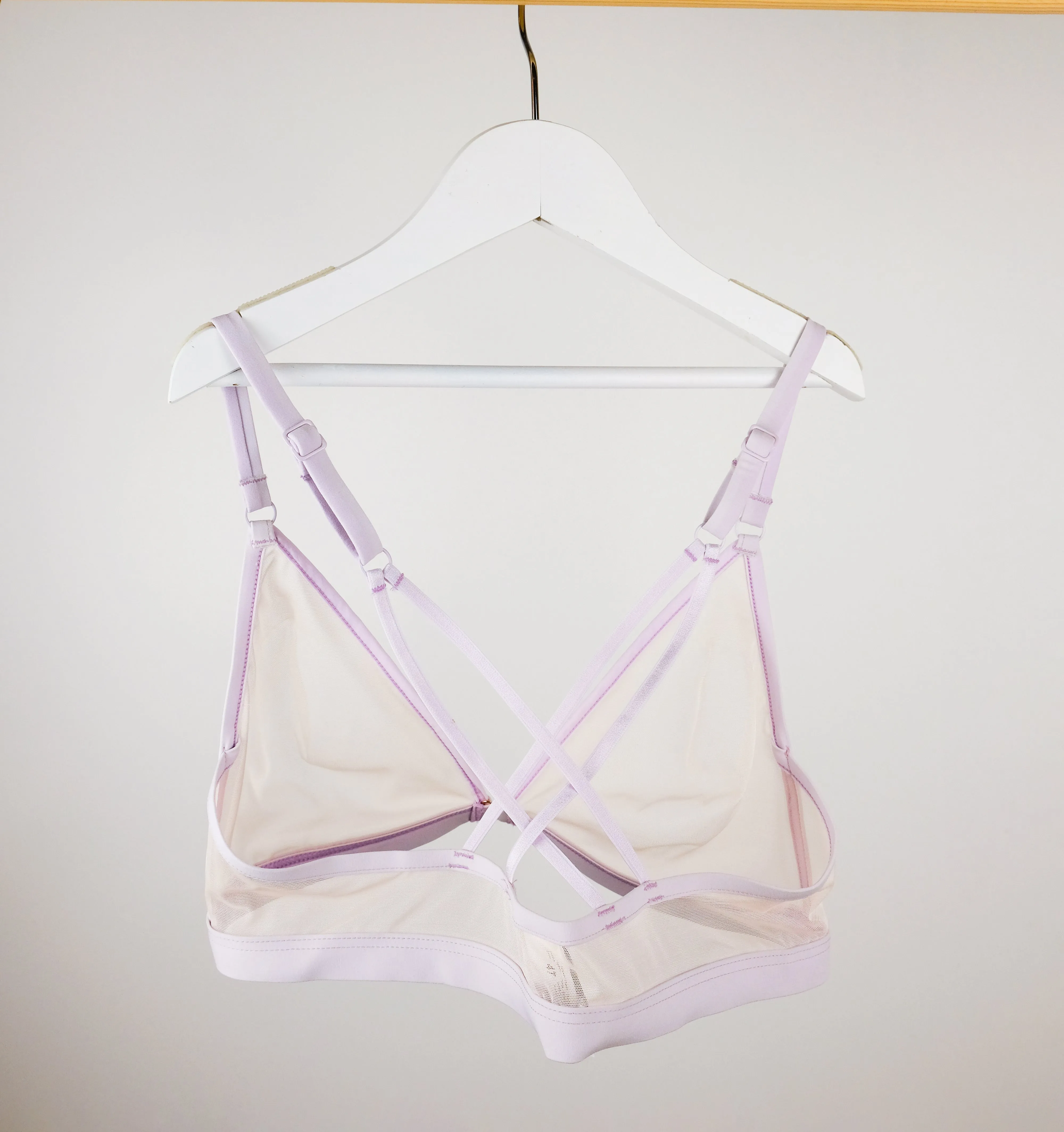 Mesh cross back triangle [Pantry Pink]