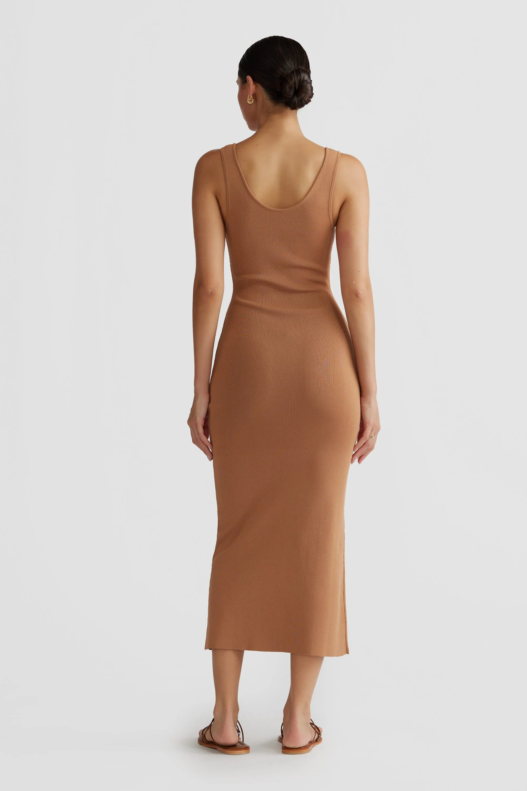 Mia Knit Midi Dress Clay