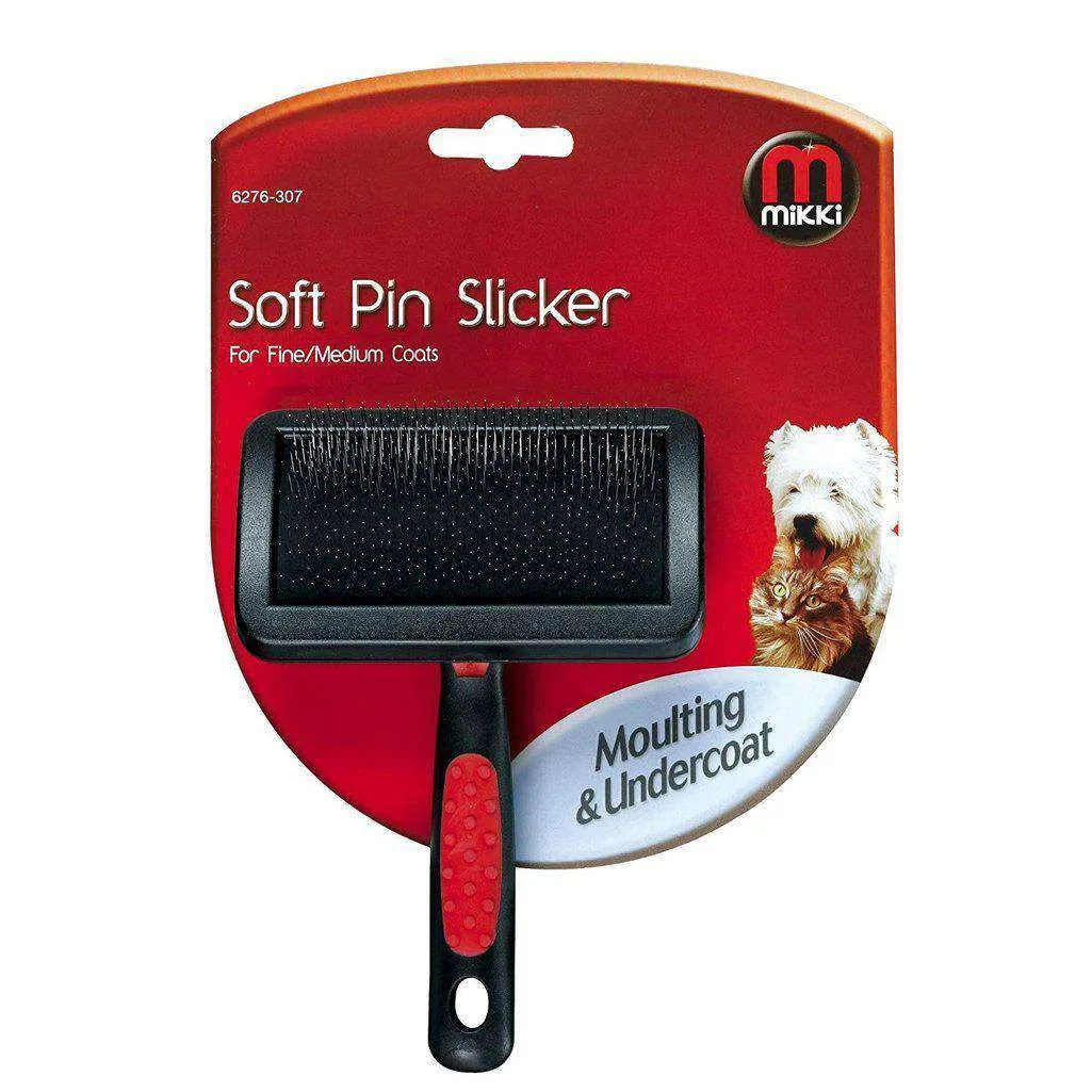 Mikki Grooming Soft Pin Slicker for Fine/ Medium Coats