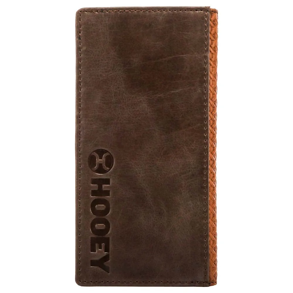 "Hands Up Basket Weave" Rodeo Hooey Wallet Tan