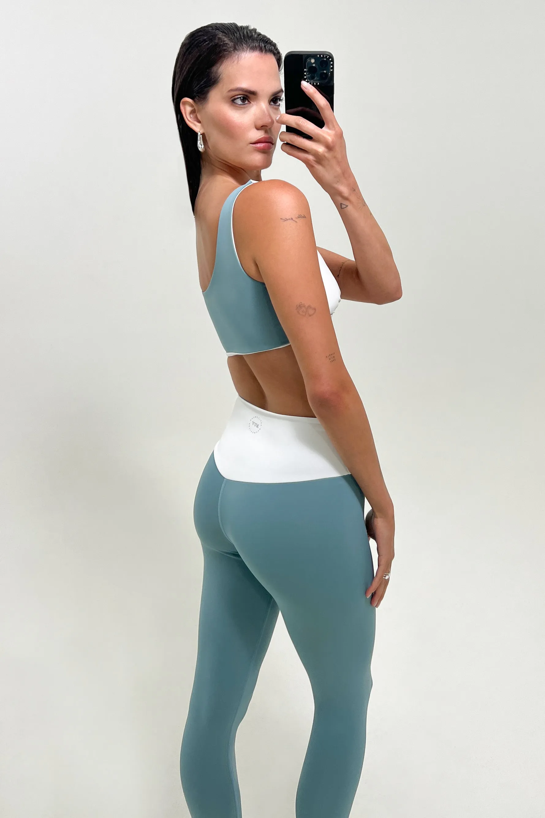 Swing Leggings - Sky Blue/White